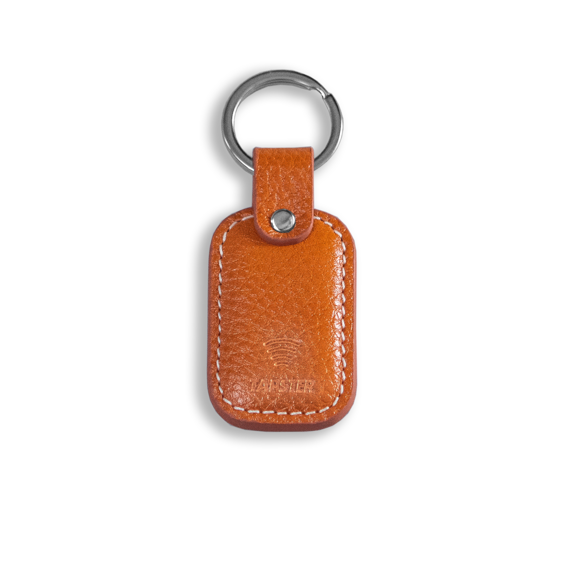 Brown Leather Keyring | Premium NFC Contactless Keychain